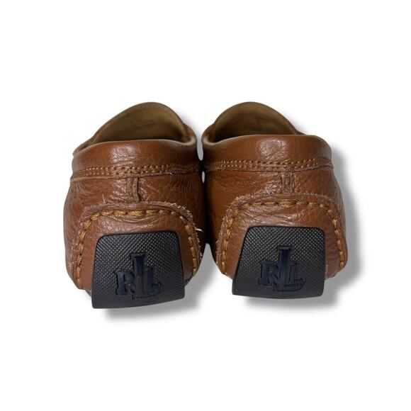 Lauren Ralph Lauren Size 6.5 B Camila Driving Loafer Tan Leather Classic Casual - Picture 5 of 10
